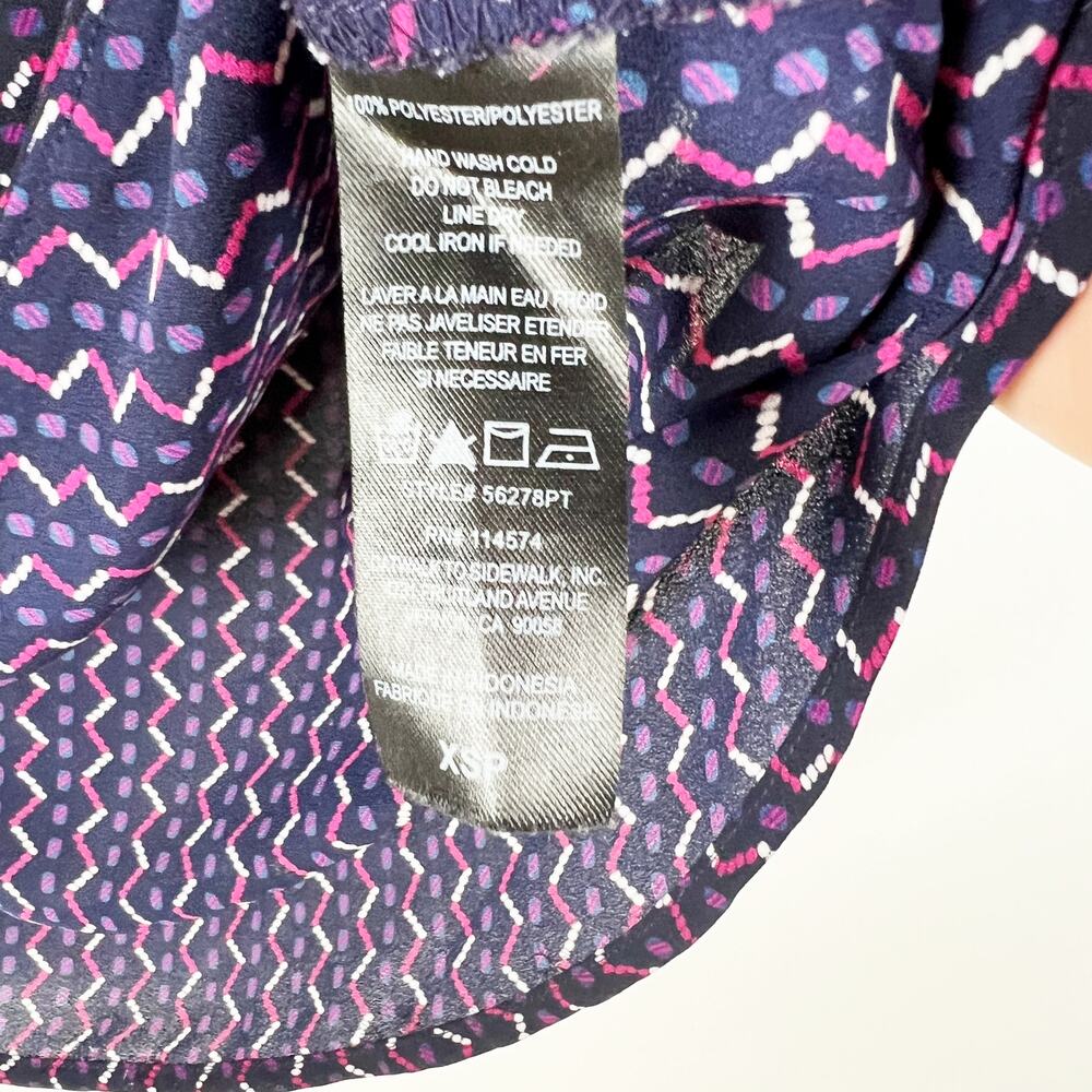 Pleione black and purple pink tank top blouse Size XS - Picture 3 of 4